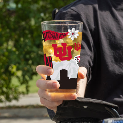 Utah 16oz Native Pint Glass - Logo Brands
