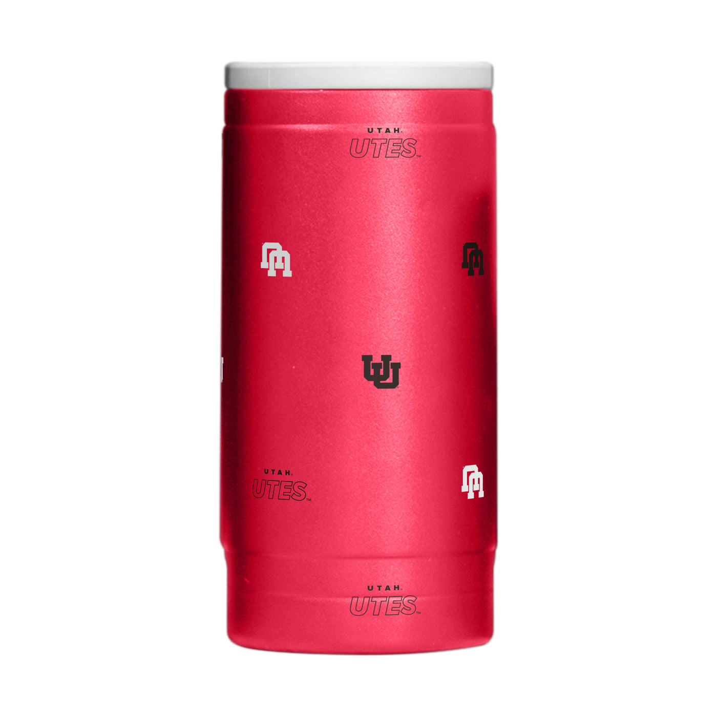Utah 12oz Step And Repeat Powdercoat SlimCan Coolie