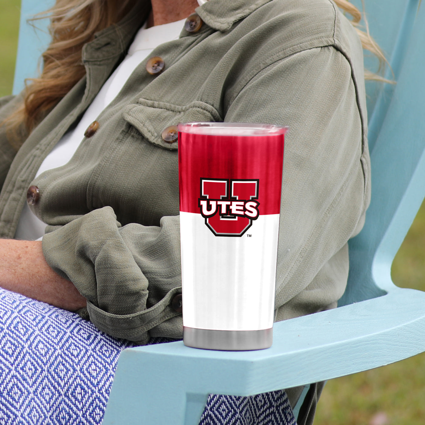 Utah Colorblock 20oz Stainless Tumbler