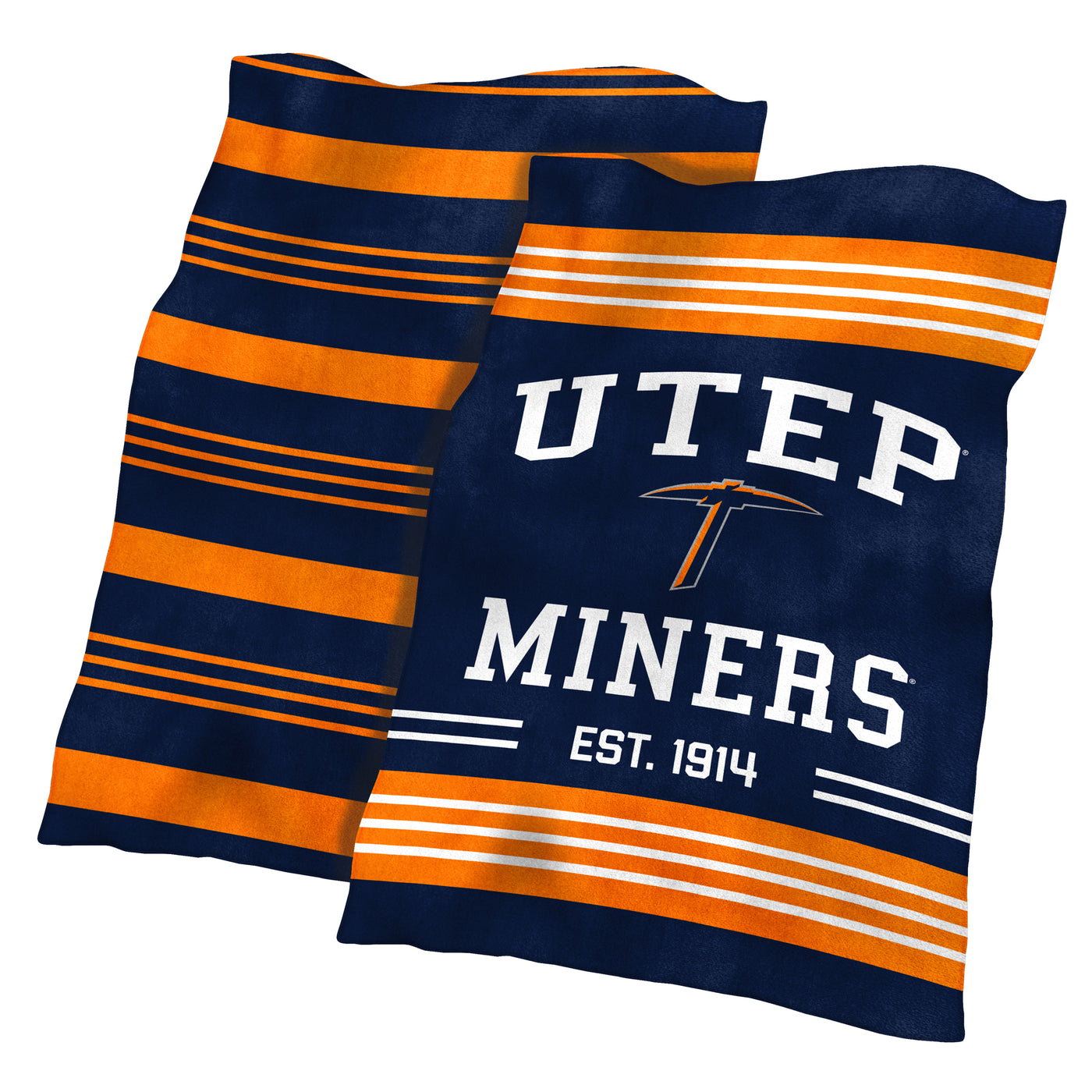 UTEP Colorblock Plush Blanket