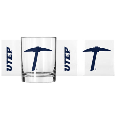 UTEP 14oz Gameday Rocks Glass