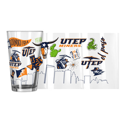 UTEP 16oz Native Pint Glass