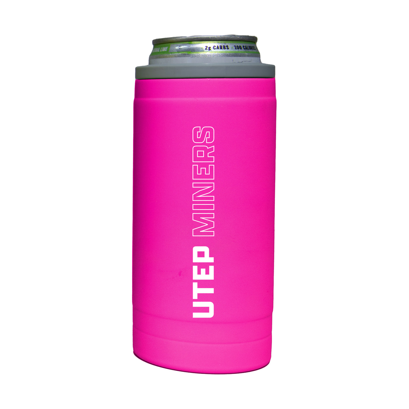 UTEP 12oz Electric Stacked Soft Touch Slim Coolie