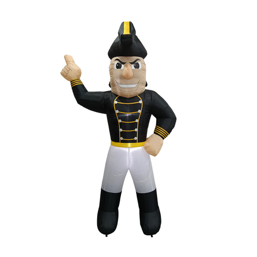 Vanderbilt inflatable yard mascot for tailgate events, branded by Logo Brands, standing outdoors with vibrant team colors.