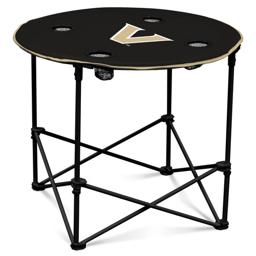 Vanderbilt round wooden table by Logo Brands, featuring a smooth surface and sturdy legs, ideal for dining or casual settings.