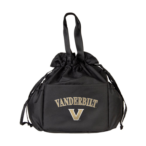 Vanderbilt Drawstring Lunch Cooler from Logo Brands, eco-friendly insulated cooler bag with drawstring closure and carrying strap.