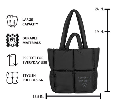 Vanderbilt Black Puff Tote