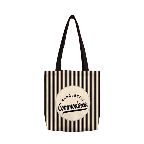 Vanderbilt Classic black canvas tote bag by Logo Brands, featuring sturdy handles and spacious interior for everyday use.