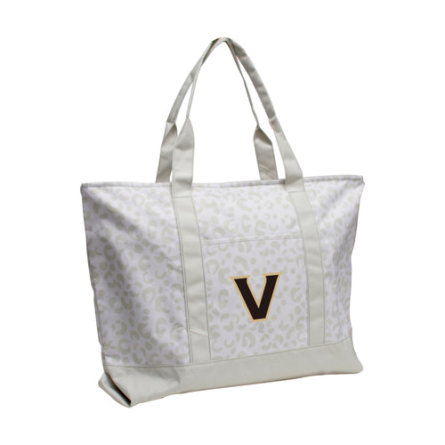 Leopard pattern tote bag from Logo Brands with spacious interior and sturdy handles, perfect for everyday use.