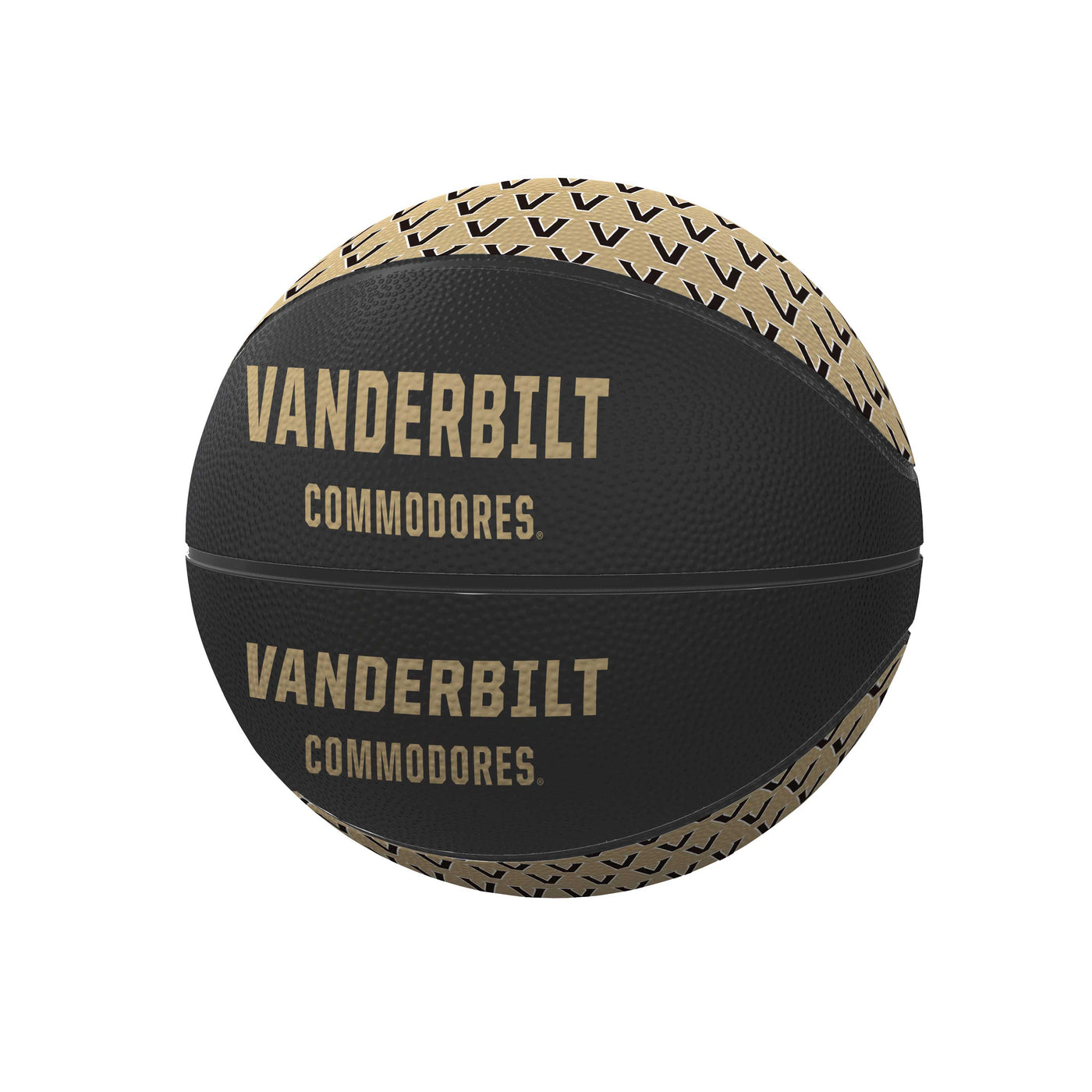 Vanderbilt Repeating Logo Mini-Size Rubber Basketball