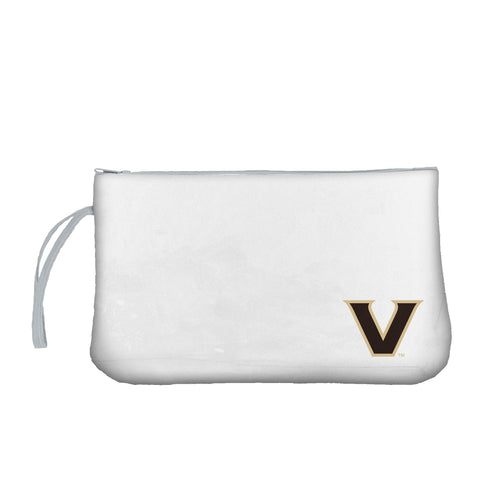 Vanderbilt Clear Wristlet bag by Logo Brands, featuring a transparent design with wrist strap for convenient carrying.