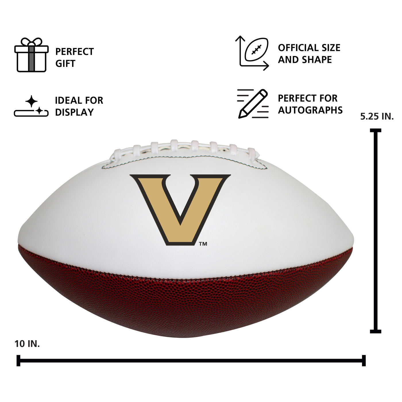 Vanderbilt Official-Size Autograph Football