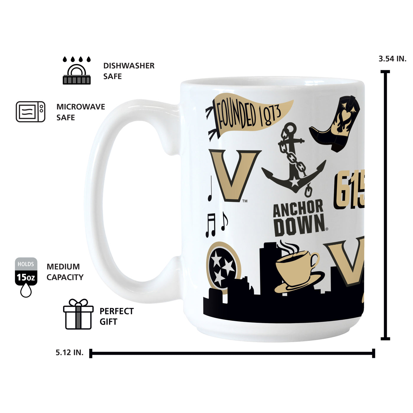 Vanderbilt 15oz Native Sublimated Mug