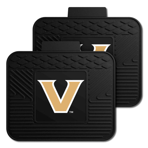 Vanderbilt University Logo Brands auto utility mats featuring Vanderbilt logo, designed for vehicle floor protection.