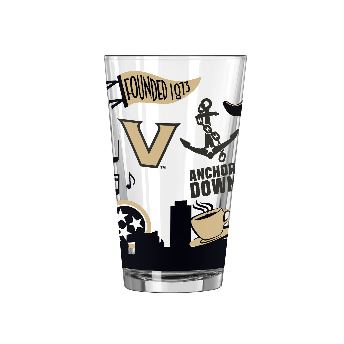 Vanderbilt 16oz Native Pint Glass