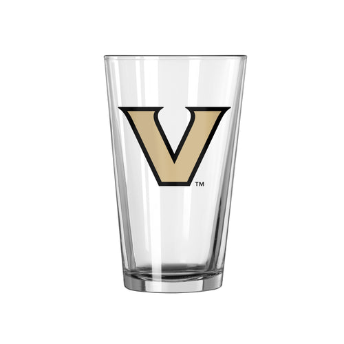 Vanderbilt VandyBoys 16oz pint glass with team logo and vibrant design, made by Logo Brands for drinkware collection.