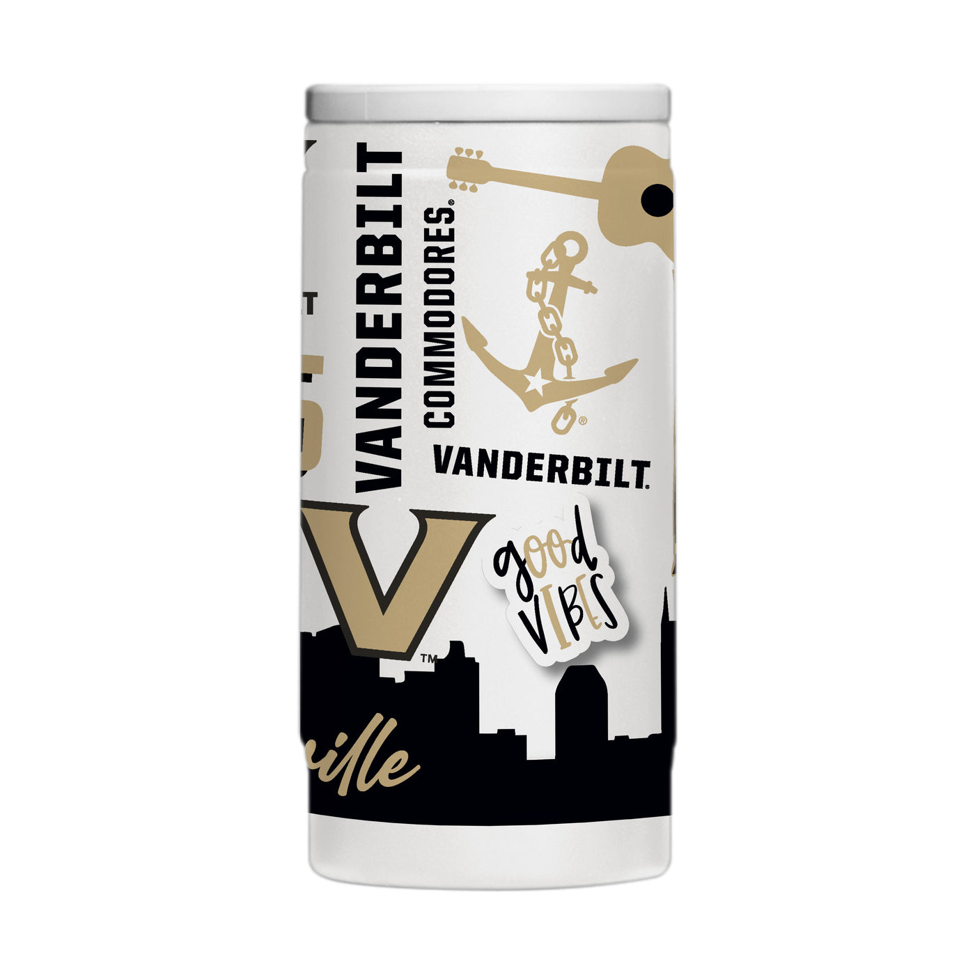 Vanderbilt 12oz Native Powder Coat Slim Can Coolie