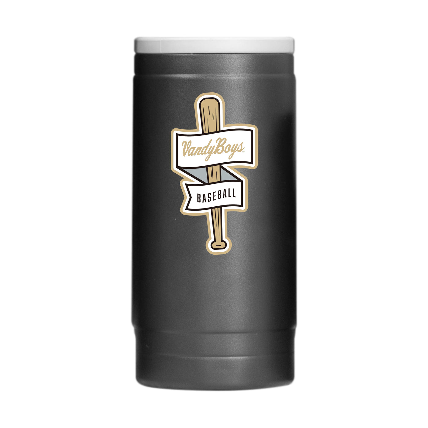 Vanderbilt 12oz VandyBoys Black Powder Coat Slim Coolie