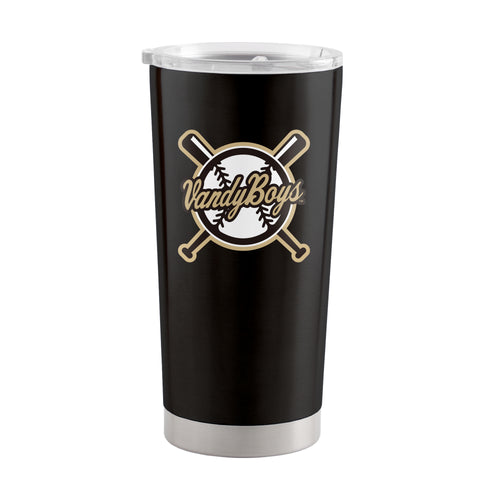 Vanderbilt VandyBoys 20oz stainless steel tumbler with team logo, durable drinkware, ideal for hot or cold beverages.