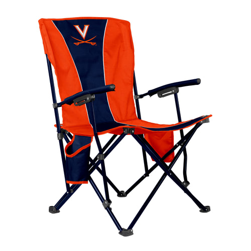 Virginia Big Boy Hard Arm Chair by Logo Brands, sturdy furniture with a cushioned seat and wooden armrests, ideal for comfortable seating.