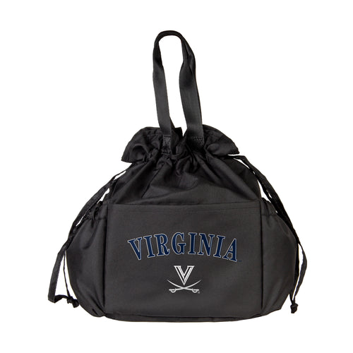 Virginia Drawstring Lunch Cooler Eco by Logo Brands, eco-friendly fabric with drawstring closure, compact lunch cooler bag.