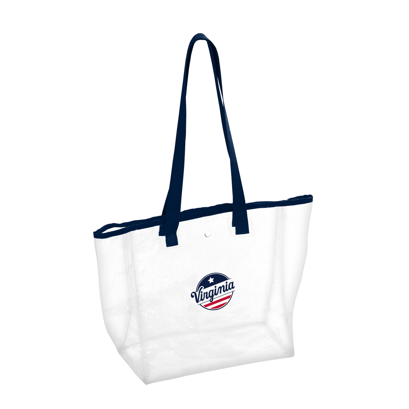 Virginia Red White & Hoo Circle Logo Clear Tote - Logo Brands