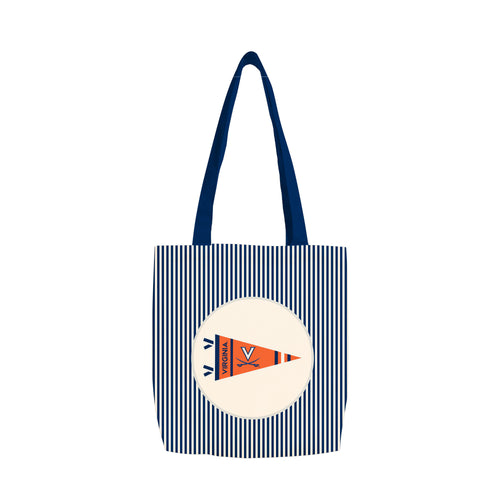 Virginia Classic Pennant Canvas Tote bag by Logo Brands, featuring a stylish design and durable canvas material.