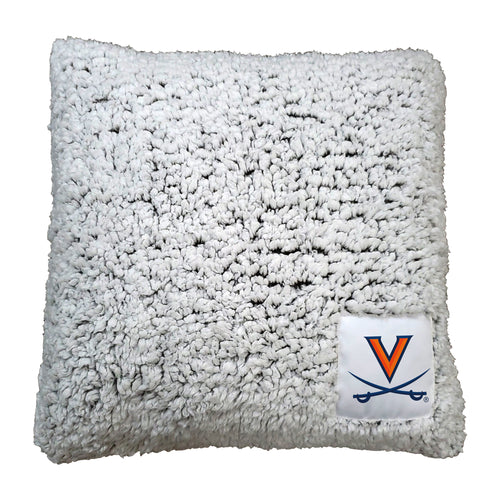Virginia Frosty throw pillow from Logo Brands, cozy blanket with textured fabric and decorative design, suitable for living room decor.