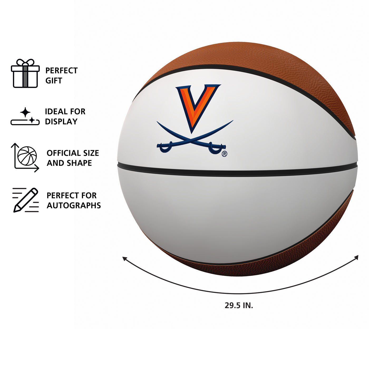 Virginia Official-Size Autograph Basketball