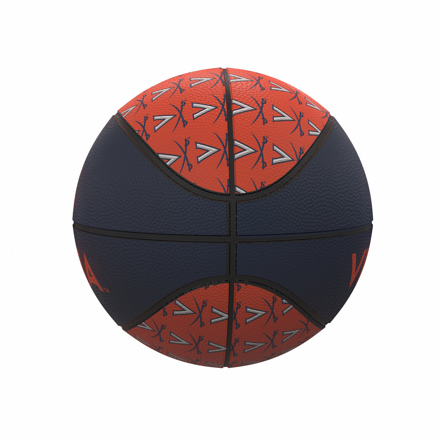 Virginia Repeating Logo Mini-Size Rubber Basketball