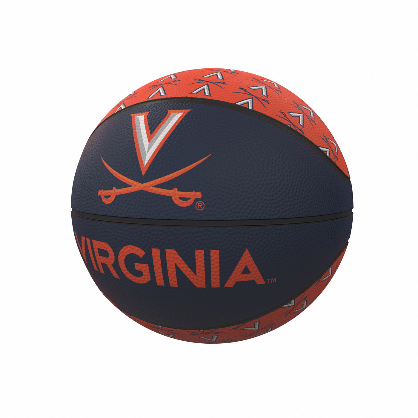 Virginia Repeating Logo Mini-Size Rubber Basketball