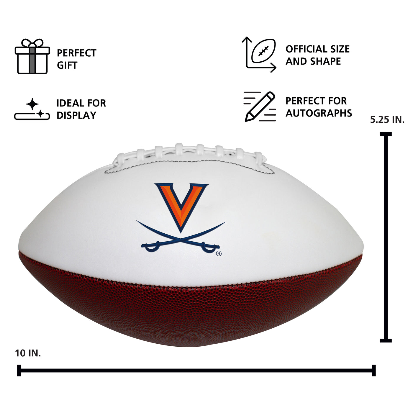 Virginia Official-Size Autograph Football