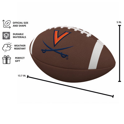 Virginia Team Stripe Official-Size Composite Football
