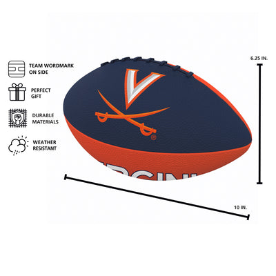 Virginia Pinwheel Junior Size Rubber Football