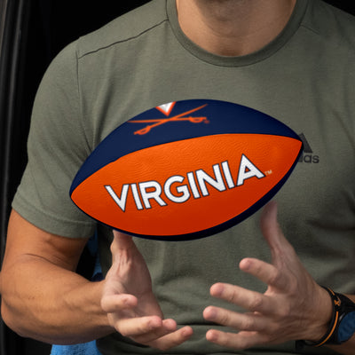 Virginia Pinwheel Junior Size Rubber Football