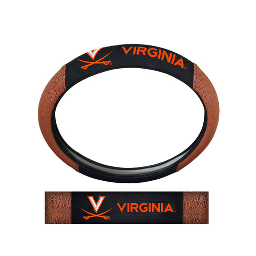 University of Virginia sports grip steering wheel cover by Logo Brands, with UVA logo and textured grip surface for auto accessor