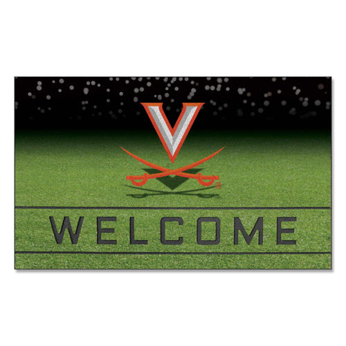 University of Virginia logo rubber door mat with UV protective design, durable outdoor mat for university fans and entrance use.