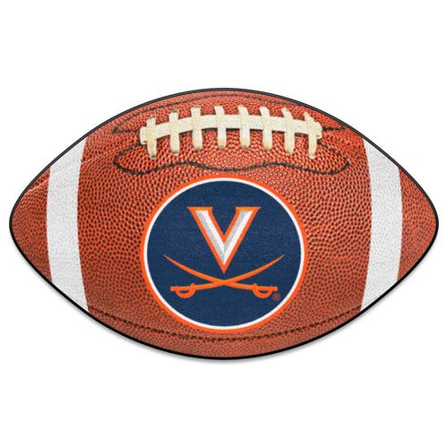 University of Virginia football mat by Logo Brands, featuring team logo and colors, perfect for sports enthusiasts and game days.