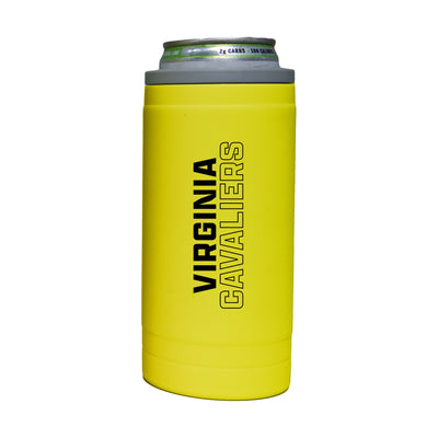 Virginia 12oz Cru Stacked Soft Touch Slim Coolie - Logo Brands
