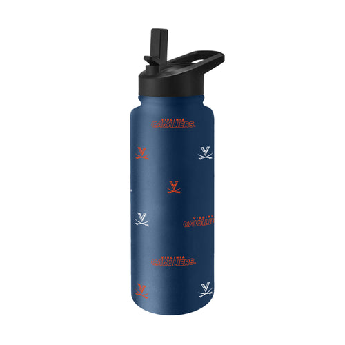 Virginia 34oz Step And Repeat Quencher Bottle, logo branded drinkware with large capacity and durable design.