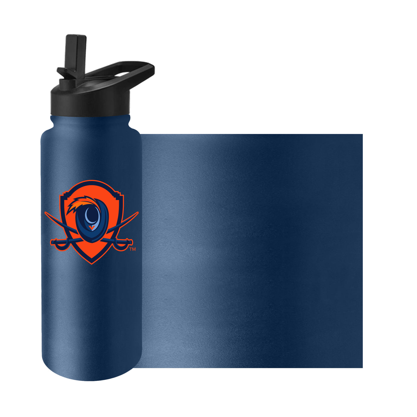 Virginia Quencher Logo Flip Top Water Bottle