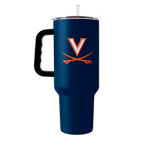 Virginia 40oz Flipside powder coat tumbler from Logo Brands, shown with a sleek drinkware design and durable powder coating finish.