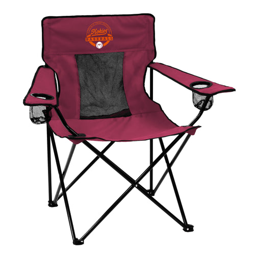 Virginia Tech Baseball Elite Chair by Logo Brands, gray sports-themed furniture with team logo and comfortable design.