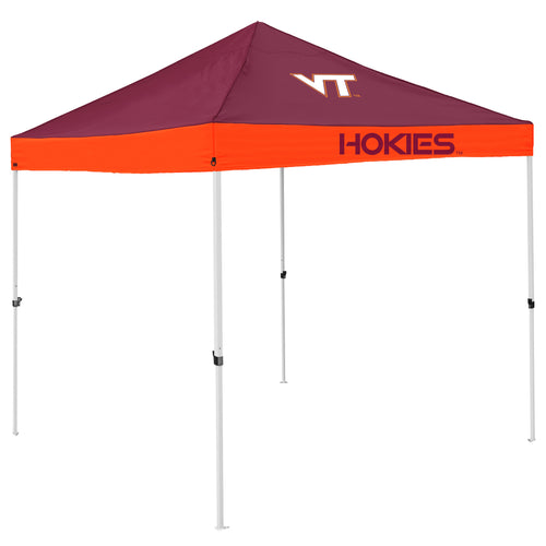 Virginia Tech Economy Canopy shelter with logo branding, lightweight and portable shelter for outdoor events and gatherings.