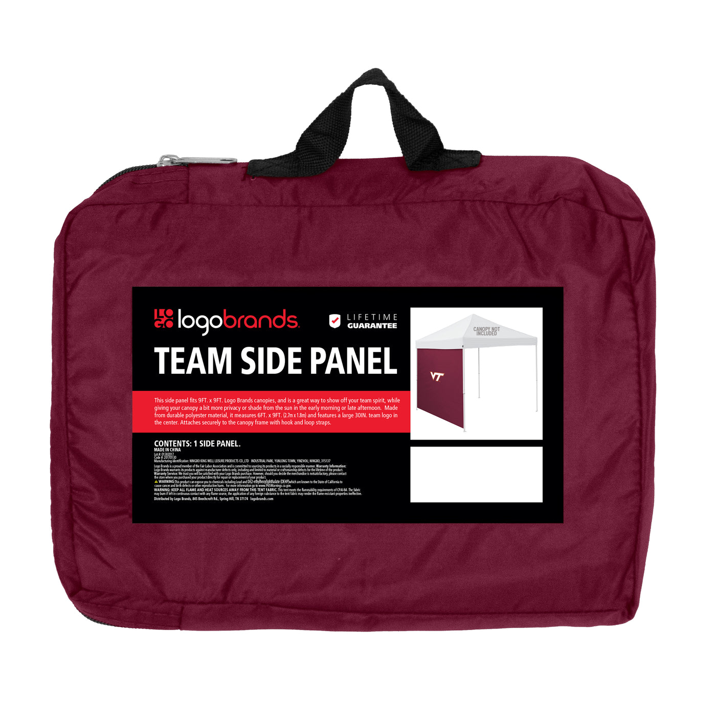 Virginia Tech 9 x 9 Side Panel - Logo Brands