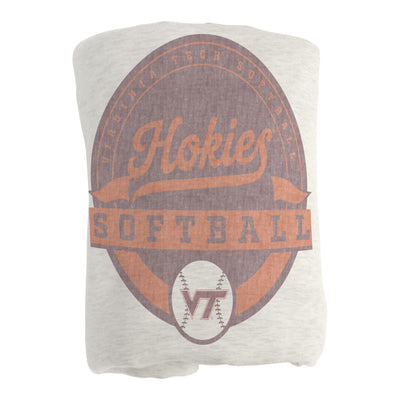 Virginia Tech Softball Sublimated Sweatshirt Blanket