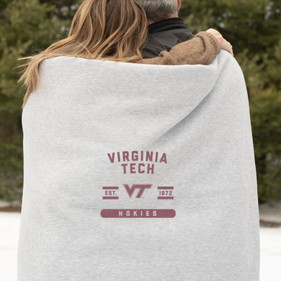 Virginia Tech Oatmeal Sweatshirt Blanket
