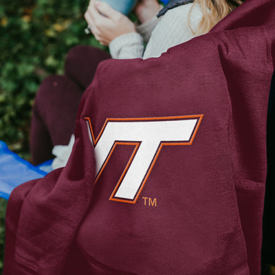Virginia Tech Sweatshirt Blanket - Logo Brands