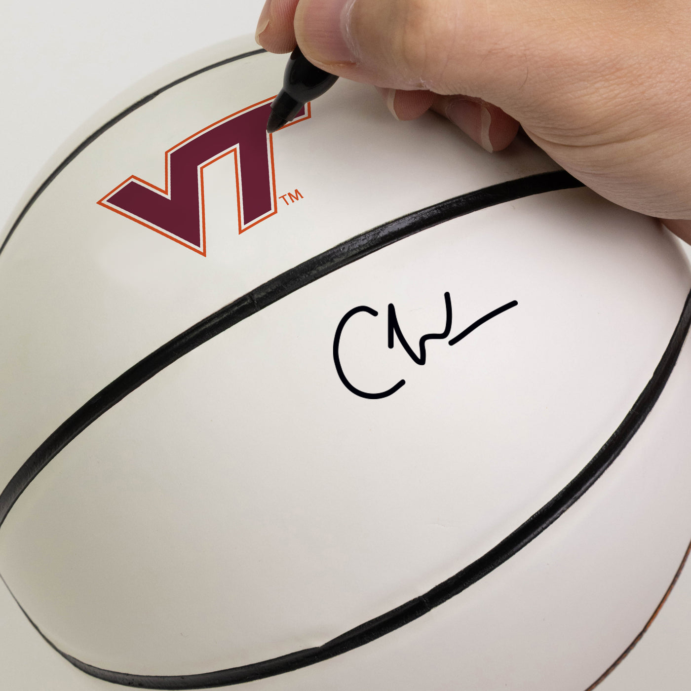 Virginia Tech Mini Size Autograph Basketball