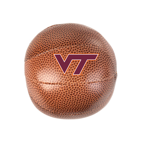 Virginia Tech Micro Soft Basketball by Logo Brands, small recreation basketball with Virginia Tech logo and soft textured surface.
